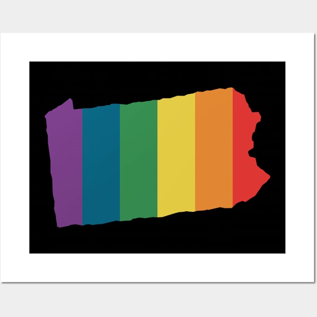 Pennsylvania State Rainbow Wall Art by n23tees